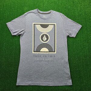 Volcom Tshirt‎ Mens Large Blue True To This Outdoor Surf wear Skater Casual